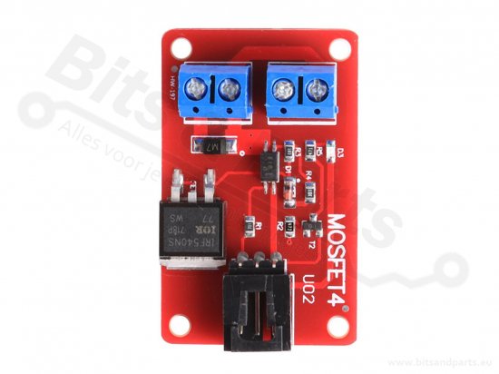 Transistor N-MOSFET IRF540 enkelvoudig board
